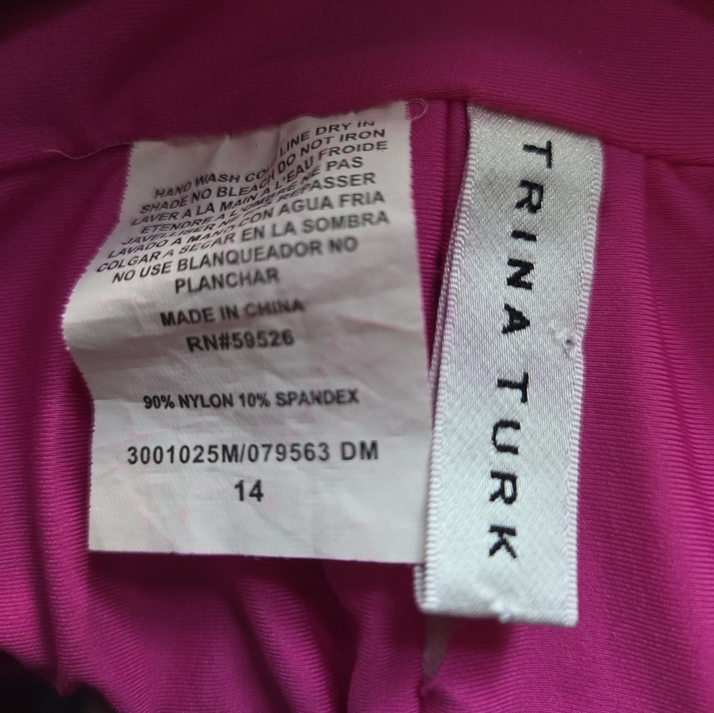 NEW Trina Turk Multicolor Sevilla Plunge One Piece Swimsuit - Picture 4 of 10
